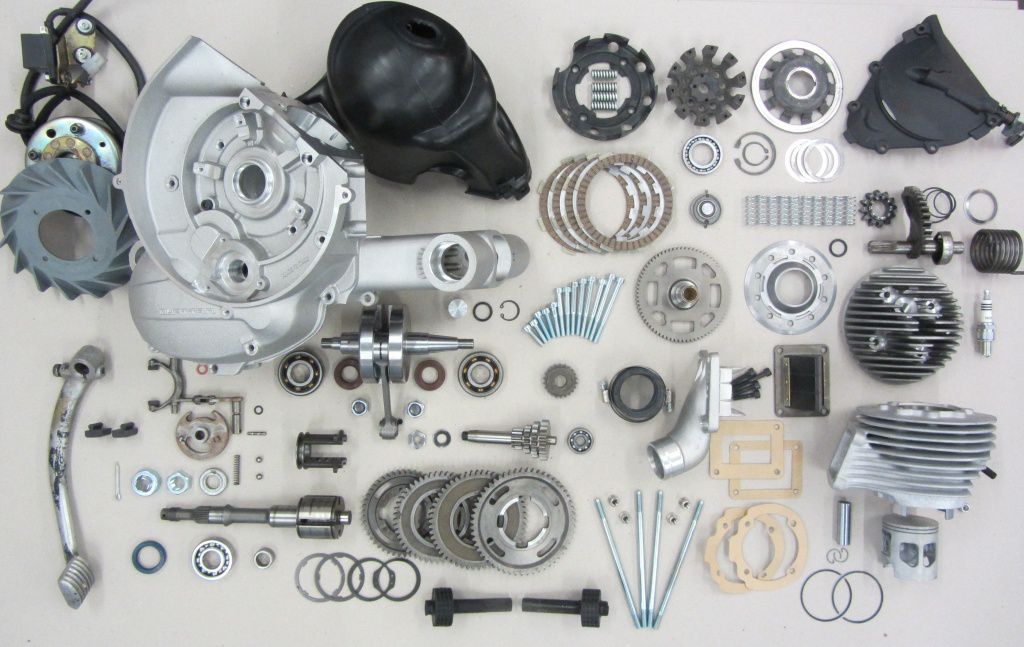Vespa racing engine Smallframe Quattrini FALC all parts for the Vespa tuning project racing engine 35HP +