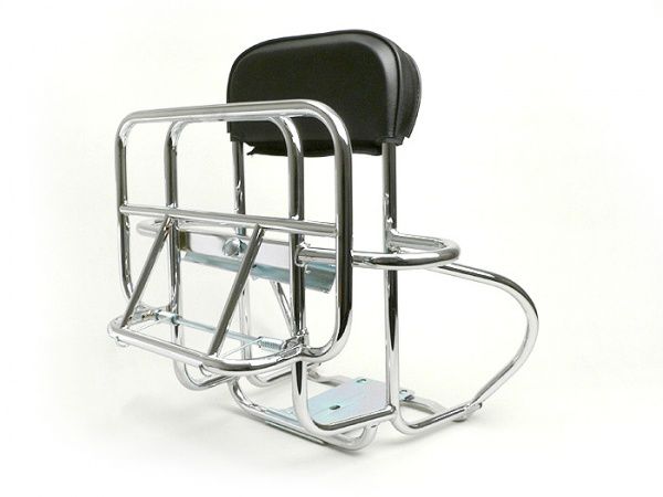 Vespa PX luggage rack with spare wheel holder
