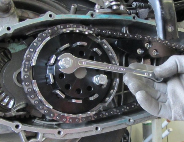 Lambretta Superstrong clutch with clutch compressor
