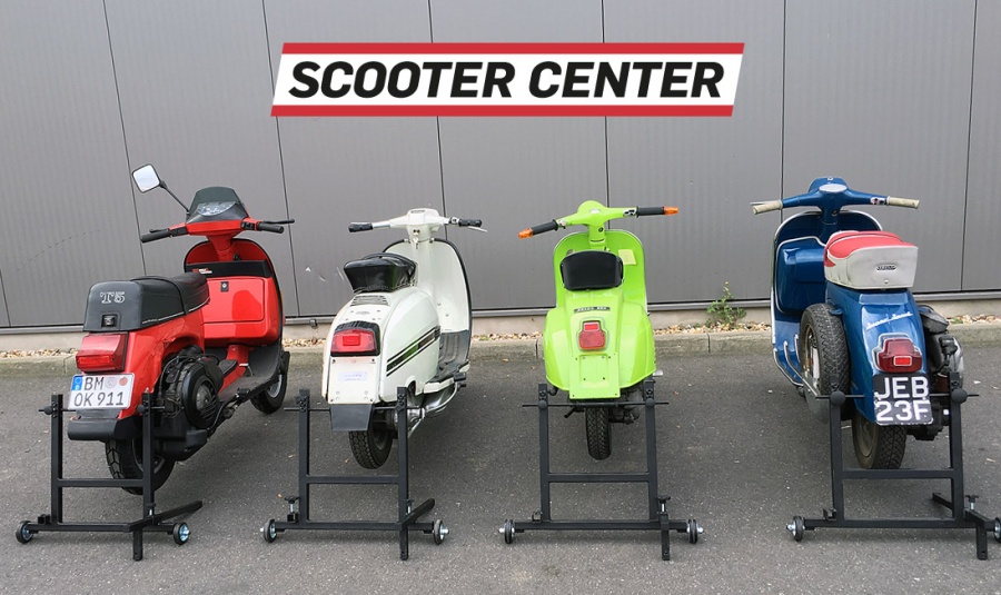 Inexpensive mounting stand for scooters