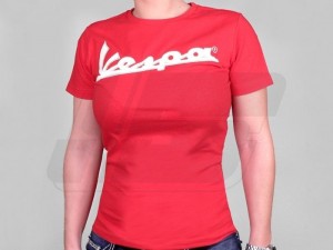 T-shirt Vespa Menina vermelha