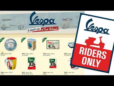 Geschenkideen &amp; Deco Vespa Fans: 2021 Vespa Merchandise Nostalgic Arts