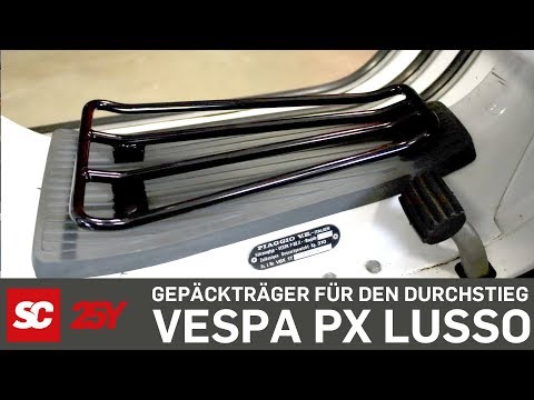 Vespa Gepäckträger Durchstieg für den Fussraum Vespa PX Lusso