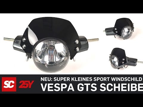 Vespa GTS Windschild Scheibe Flyscreen Sport mit Zulassung / TÜV Vespa