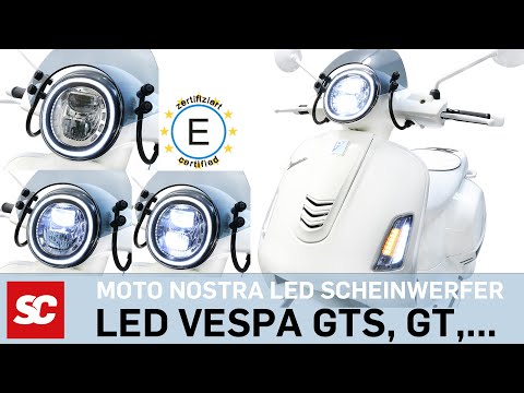 MotoNostra LED Scheinwerfer Vespa GTS LED Scheinwerfer nachrüsten