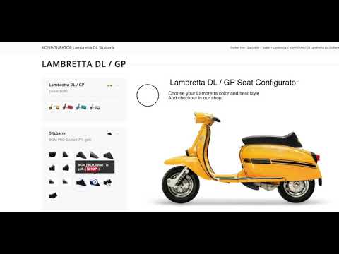 Lambretta DL GP Sitzbank Konfigurator wähle hier eine deine Lambretta Sitzbank