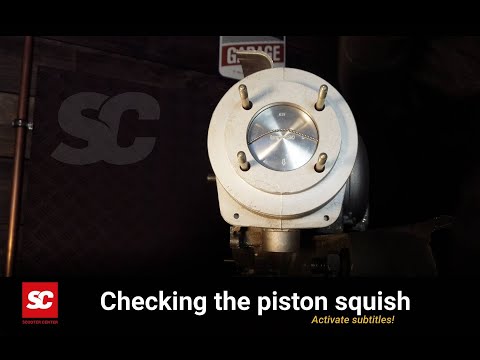 Scooter Center Tutorial Vespa PX - Checking the piston squish (Activate subtitles)