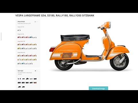 Vespa Sitzbank Konfigurator Vespa Rally 200 &amp; Rally 180, GS4 und SS 180