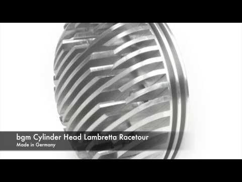 Cylinder head / Zylinderkopf bgm PRO MRB-Racetour 225 ccm Lambretta TV 200, SX 200, DL 200, GP 200