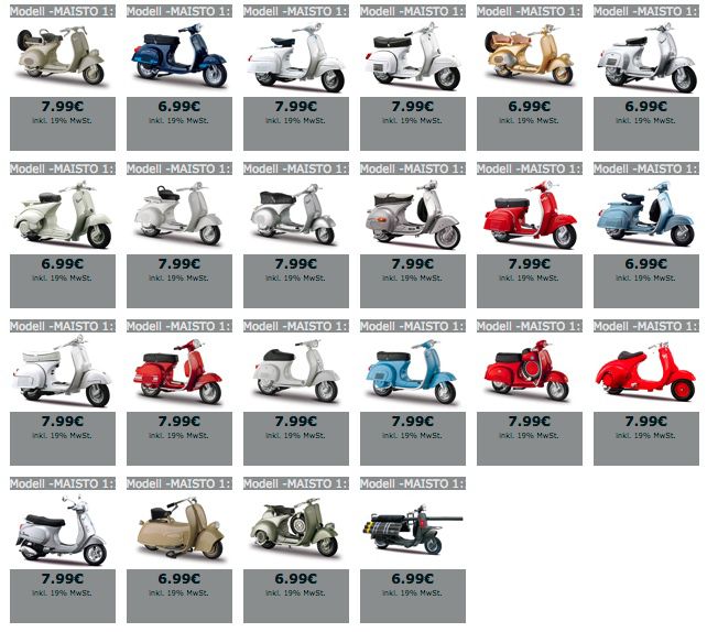 Vespa models