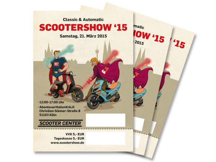 Scooter Customshow Ticket Eintrittskarte