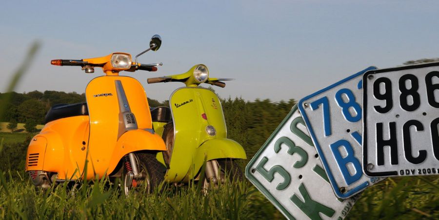 Numéro d'assurance scooter des années 50