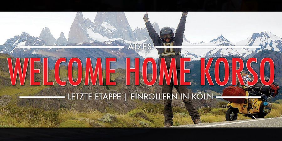 Vespa Weltreise Welcome Home Vespa Korso