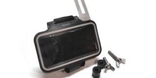 Smartphone holder (up to 5,5 ") -MRP- universal for hand-switched Vespa models - mounting under handlebar on mirror screw connection