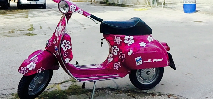 Vespa with electric motor
