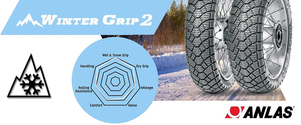 Neumáticos de invierno para scooters Anlas Wintergrip 2