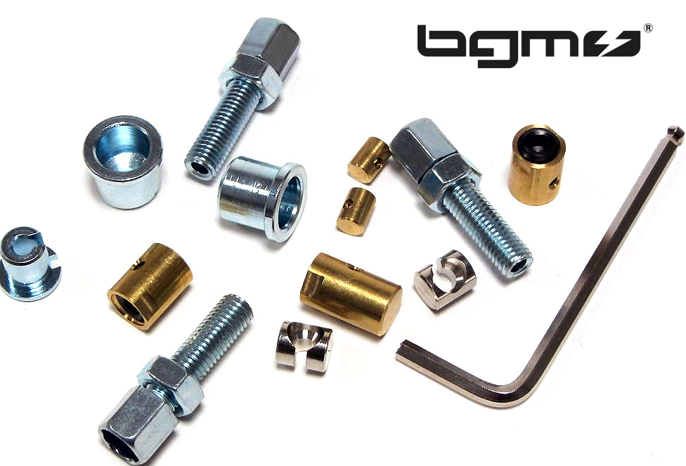 Adjuster screw and trunnion set -BGM PRO- for Vespa and Lambretta