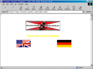 Scooter Center Webseite von 1998