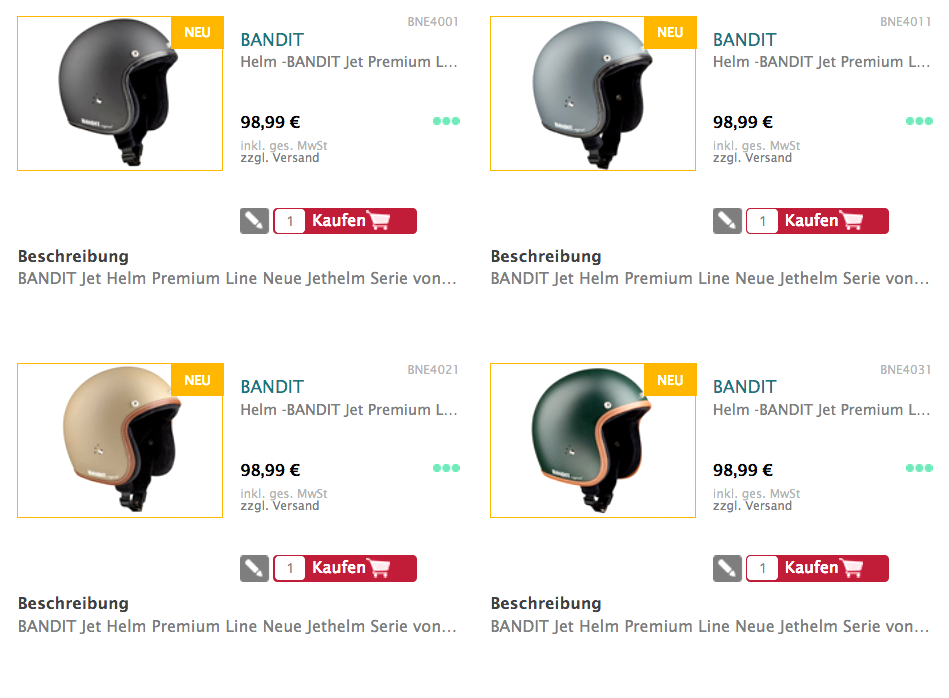 Bandit Jet Helmets 2018