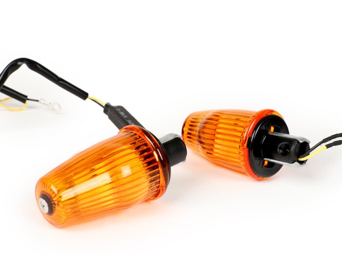 Vespa LED handlebar end indicators TÜV white-orange-black | Order here