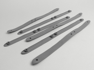 Rubber pads for the aluminum rails: