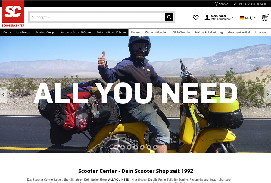 Neuer Scooter Center Shop