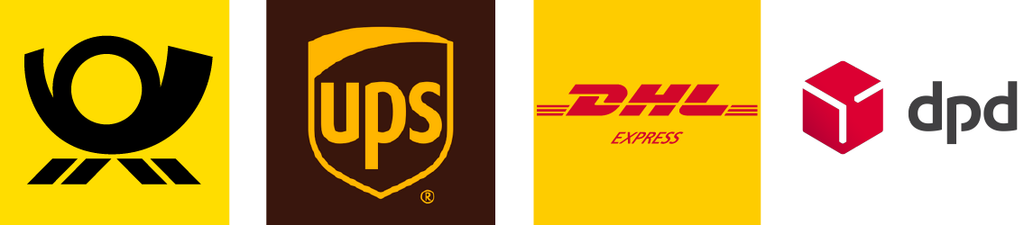 Consegna tramite DHL, DPD, UPS ed EXPRESS