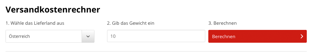 Scooter Center Shipping cost calculator