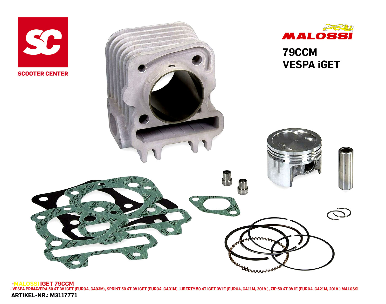 3317672 KIT ADESIVI TROFEO VESPA MALOSSI VESPA PRIMAVERA IGET 150 IE 4T  EURO 5 2021+