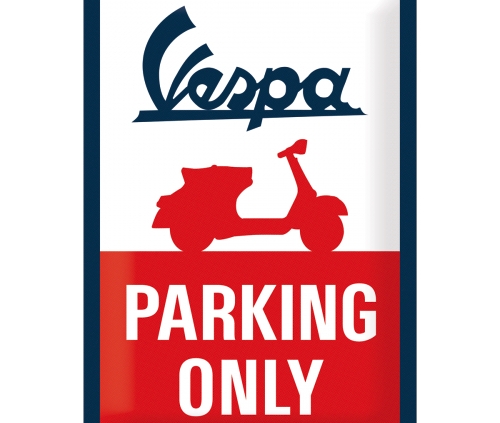 Vespa Parking Only Vespa Nostalgische Merchandise