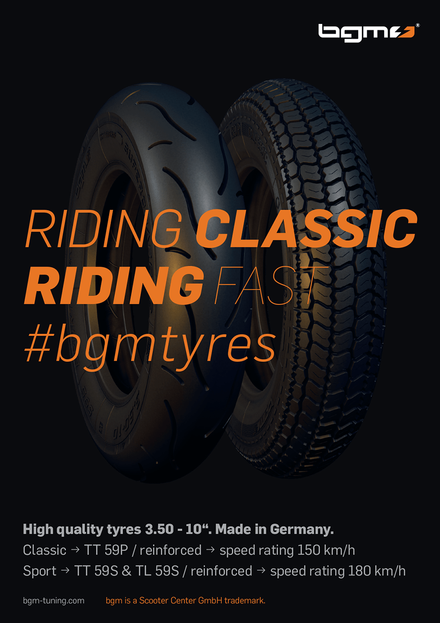 #bgmtyres bgm Neumáticos para Vespa y Lambrett