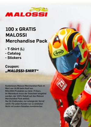 Malossi Promo Aktion -> Malossi Shirt + Sticker + Katalog kostenlos