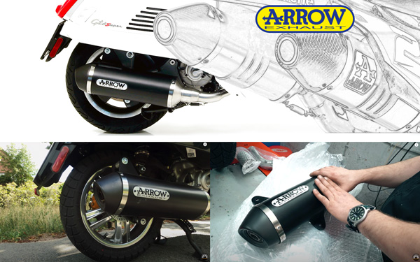 Essai et installation d'échappement Arrow Vespa GTS