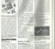 Neustrukturierung des Lambretta Club Deutschland. Udo Voigt wird unter anderem von Sportwart Oliver Kluger und Kassenwart Ulf Schröder unterstützt. 1994!