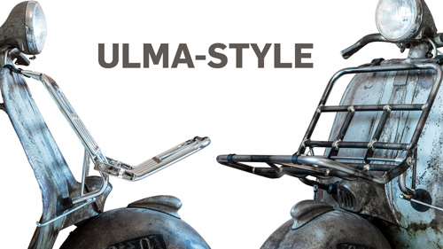 Vespa Oldie luggage rack front for Vespa Wideframe and Vespa Largeframe in Ulma Style