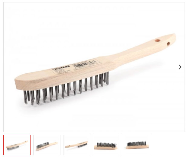 Brosse en acier pour enlever la saleté grossière comme la rouille.