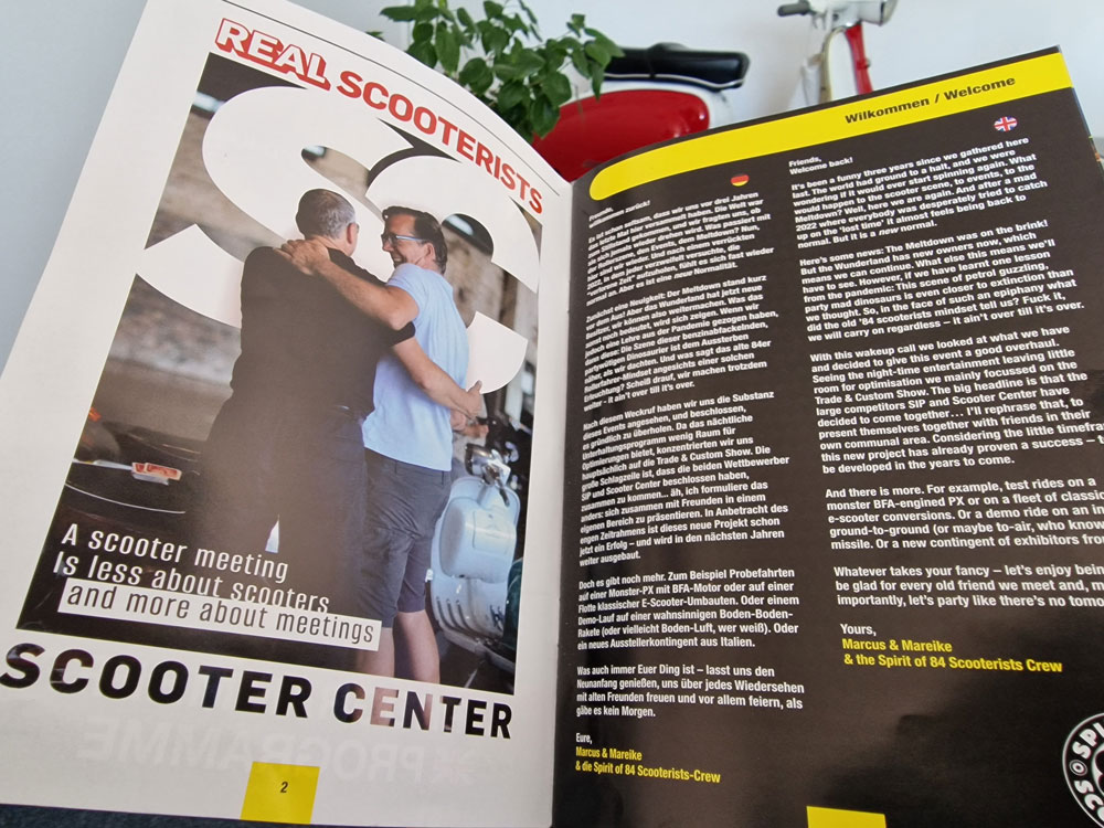Magazine mit scooter Center werbung