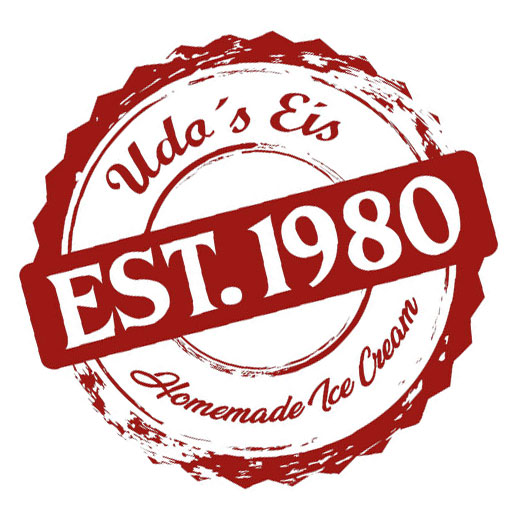 Logo circolare rosso 1980 di Udi Eis