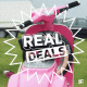 Real Deals promotion with a pink Vespa