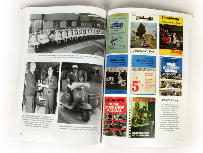 Book content with Lambretta posters