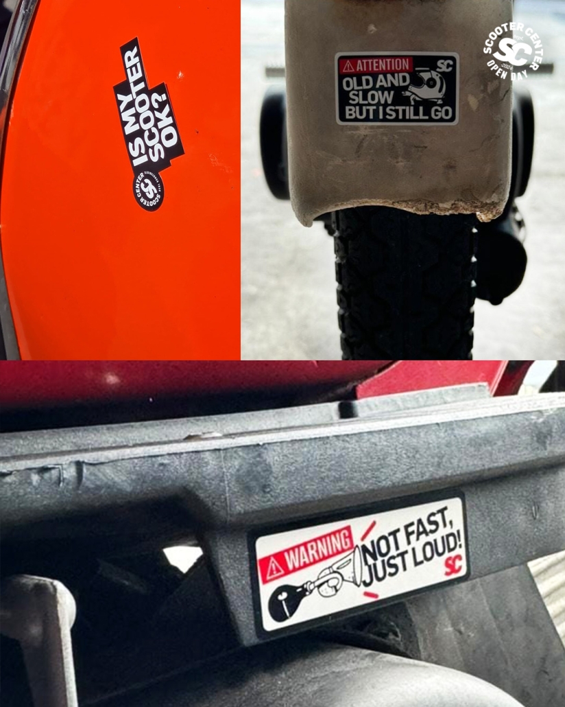 neue scooter center stickers