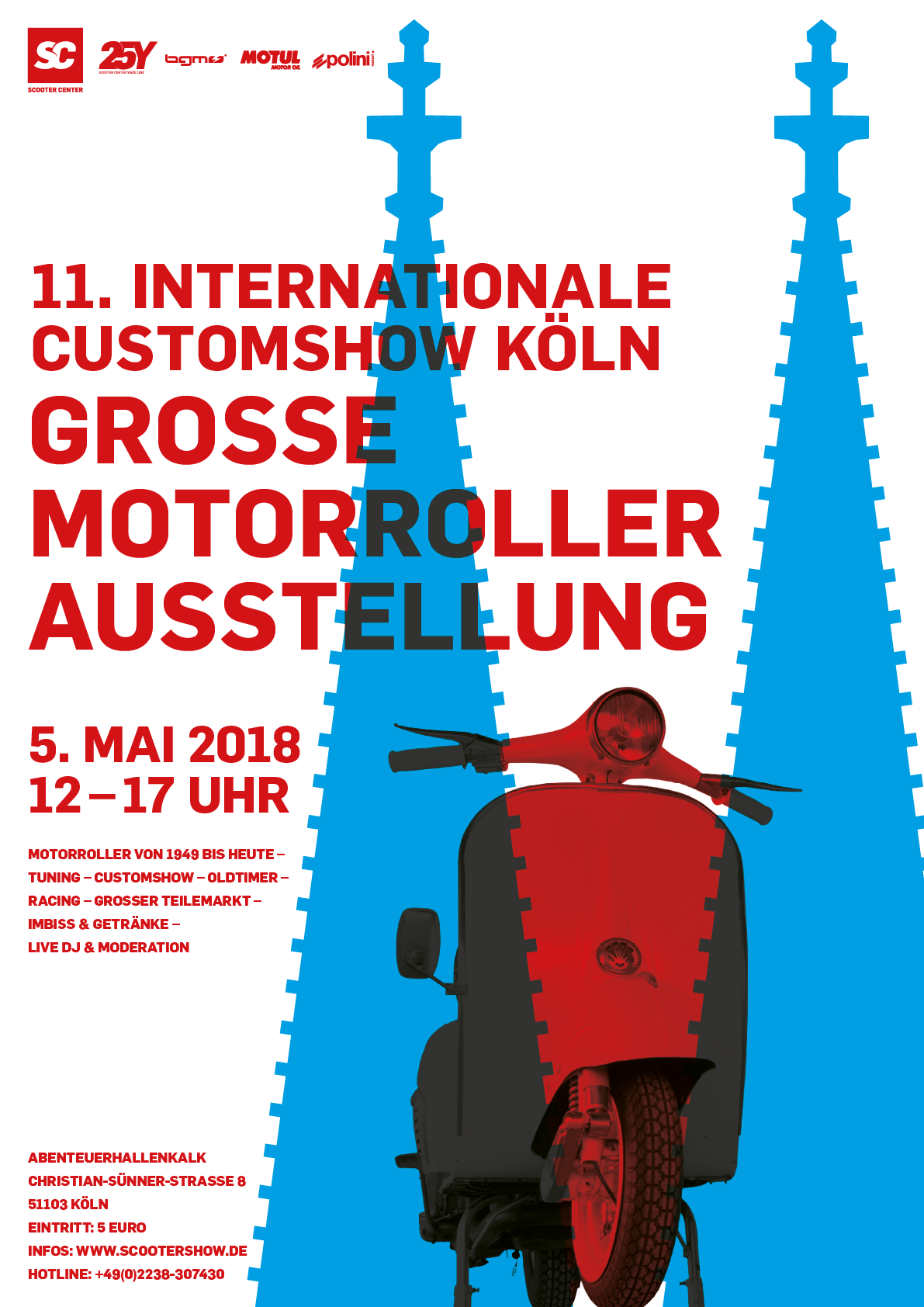 Scooter Customshow 2018 Cologne Affiche