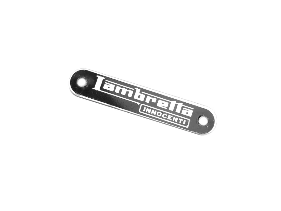 Schriftzug Sitzbank -LAMBRETTA- Lambretta Innocenti - LI, LIS, SX, TV - Schwarz Artikelnr. 8050085